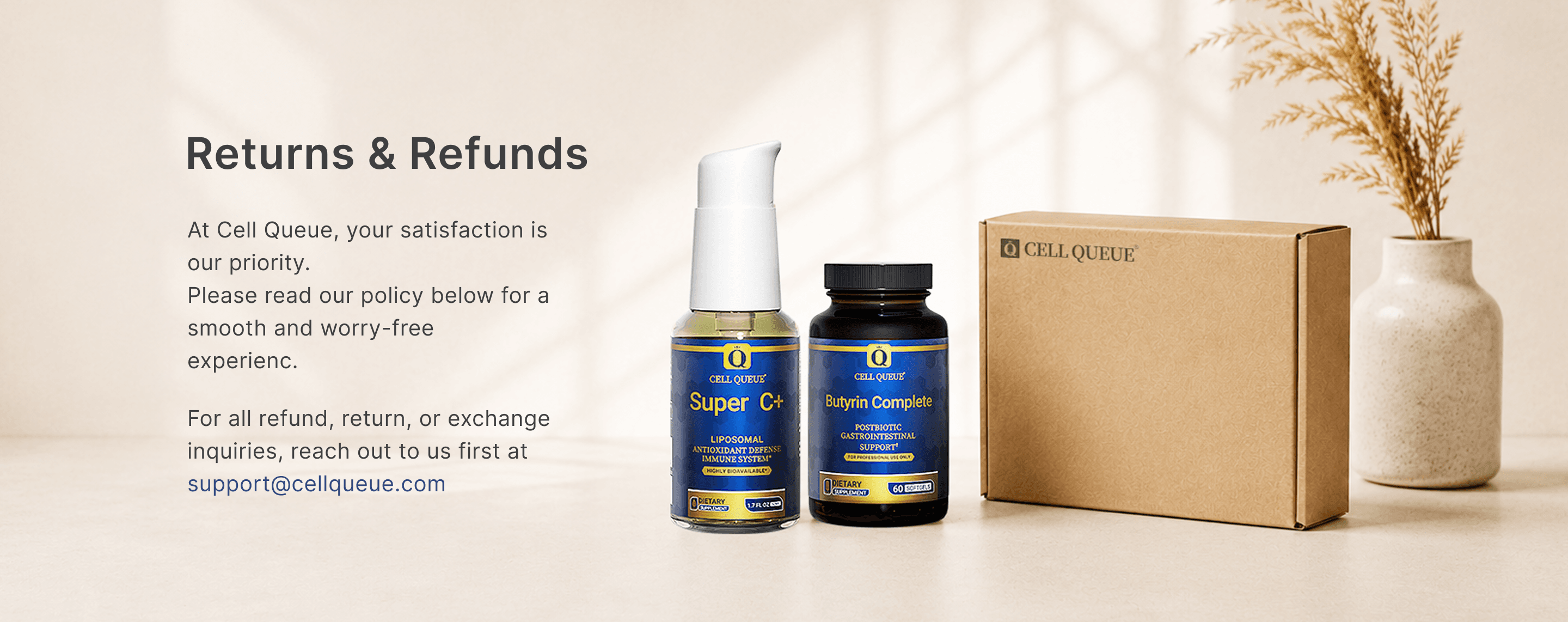 Returns & Refunds — Cell Queue return policy information