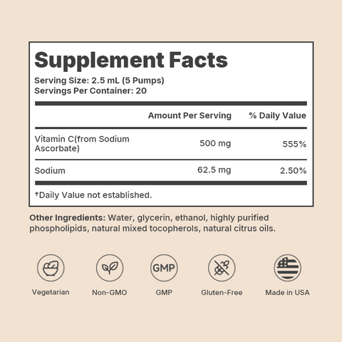 Super C+ Liposomal Vitamin C - 1.7 oz